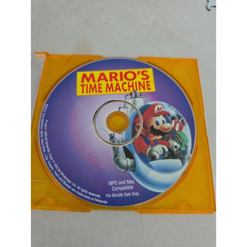 Mario's TIME MACHINE GAME‎ 1993-94 PC & MAC Super MARIO NINTENDO DISC ONLY